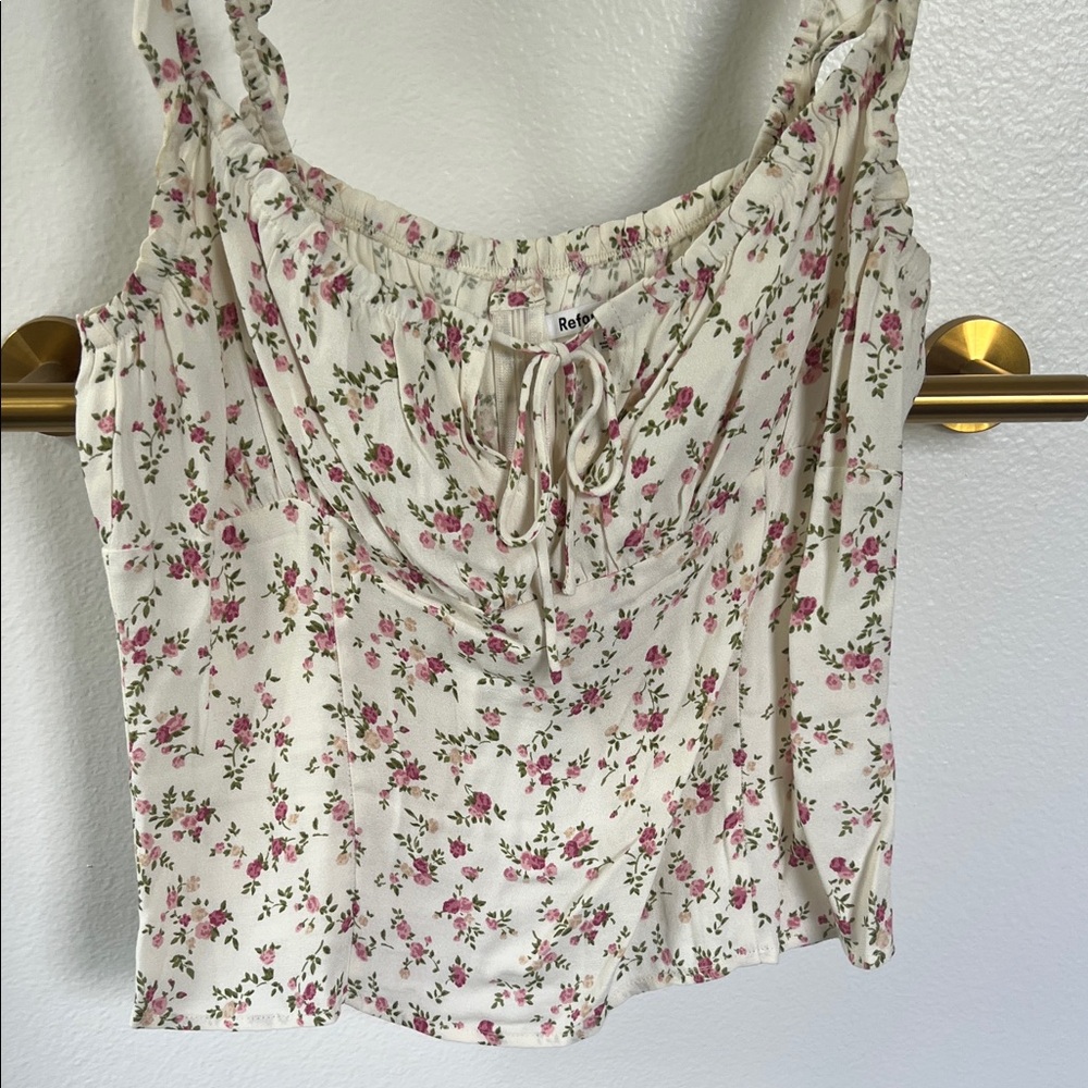 Reformation Pink Floral Camisole
